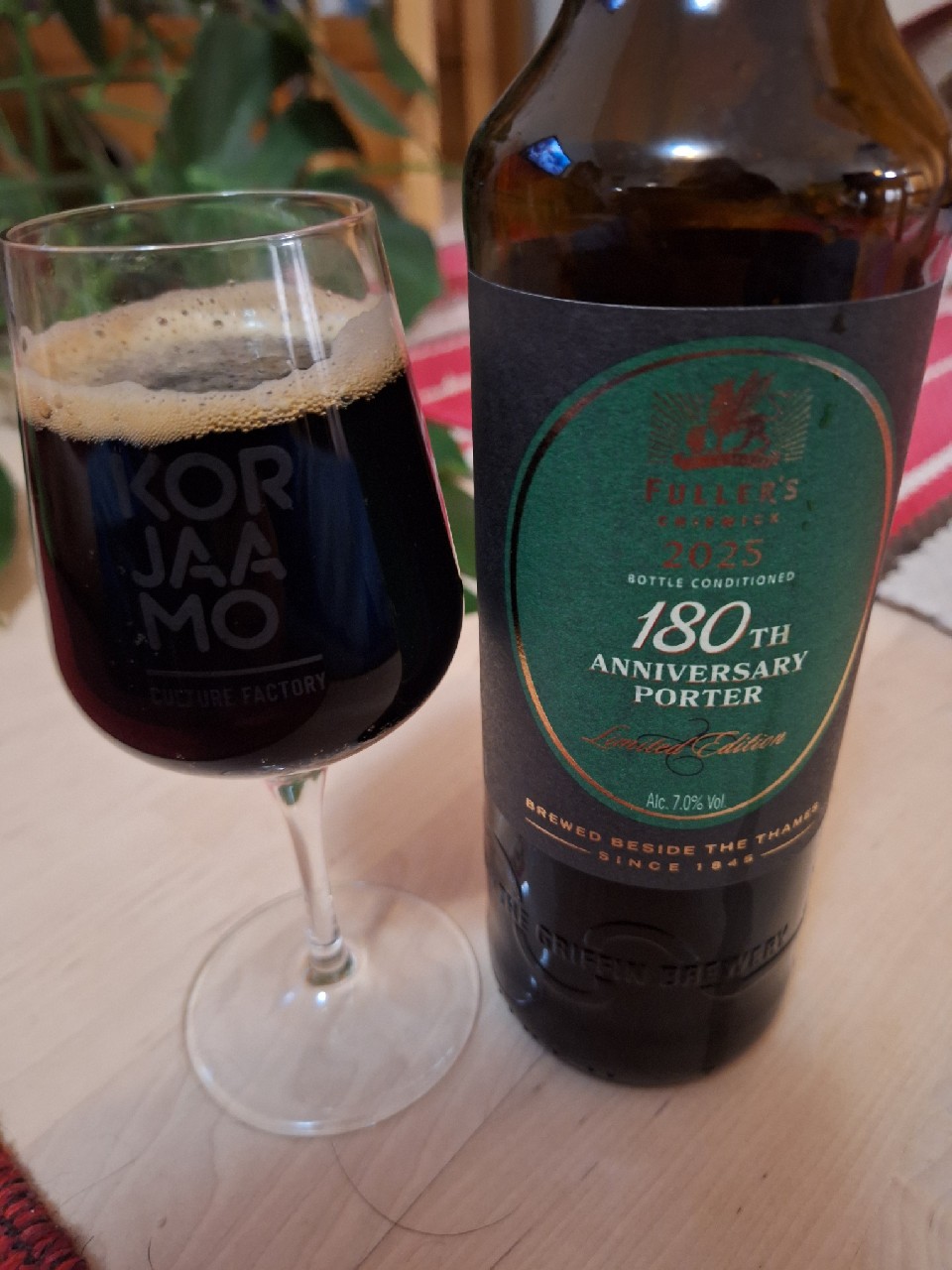 180th Anniversary Porter, Fuller's Griffin Brewery (Asahi Breweries)