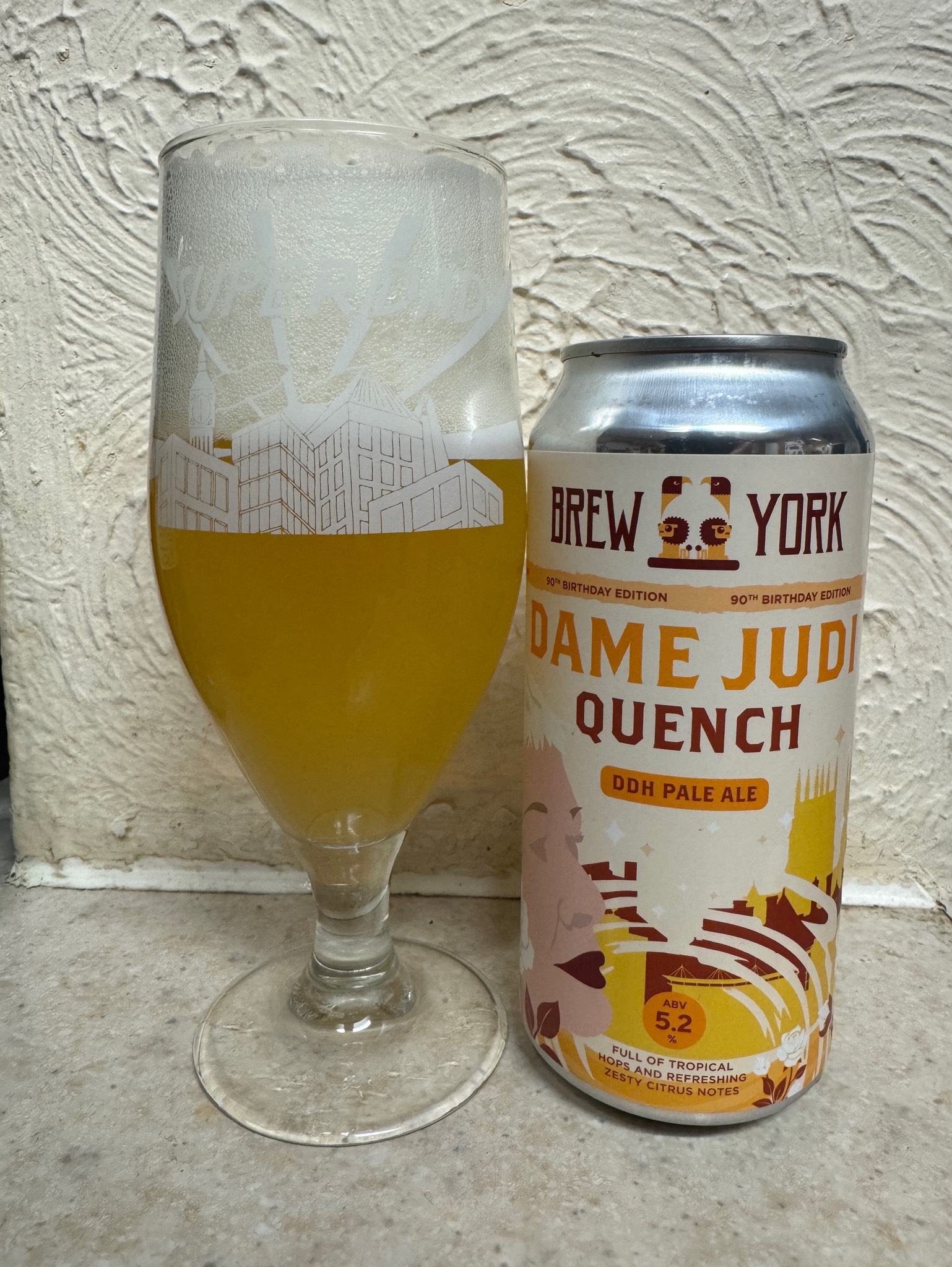 Dame Judi Quench, Brew York