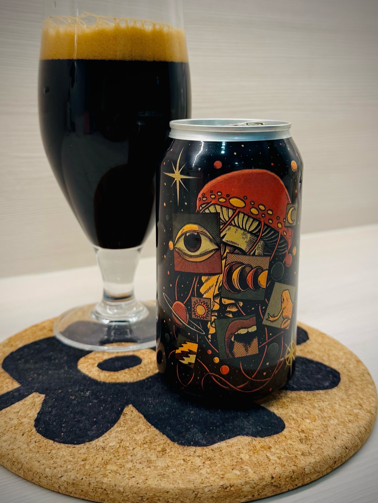 Origin Of Darkness: Imperial Stout Aged In Rum Barrels w/ Coffee, Almonds, Lactose & Speculoos Cookies, Collective Arts Brewing