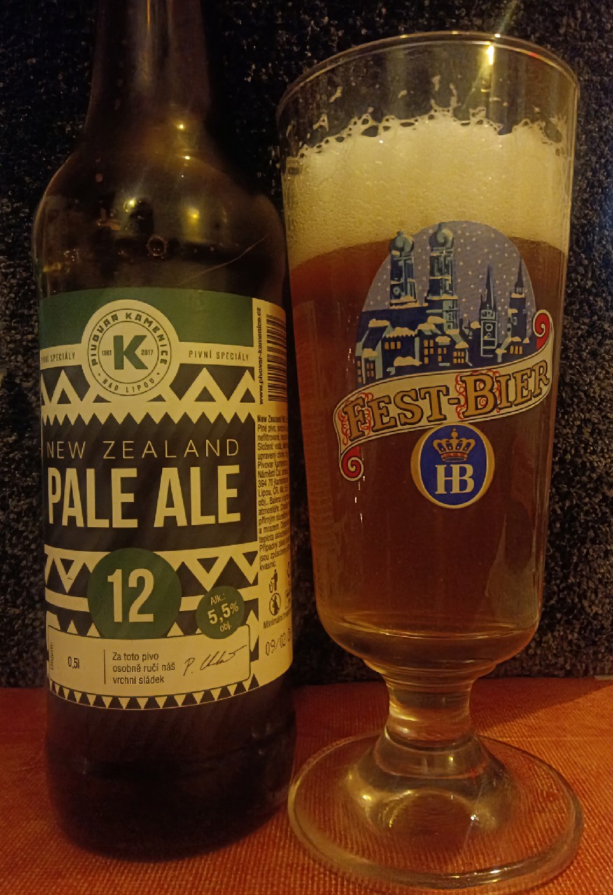 New Zealand Pale Ale, Pivovar Kamenice Nad Lipou