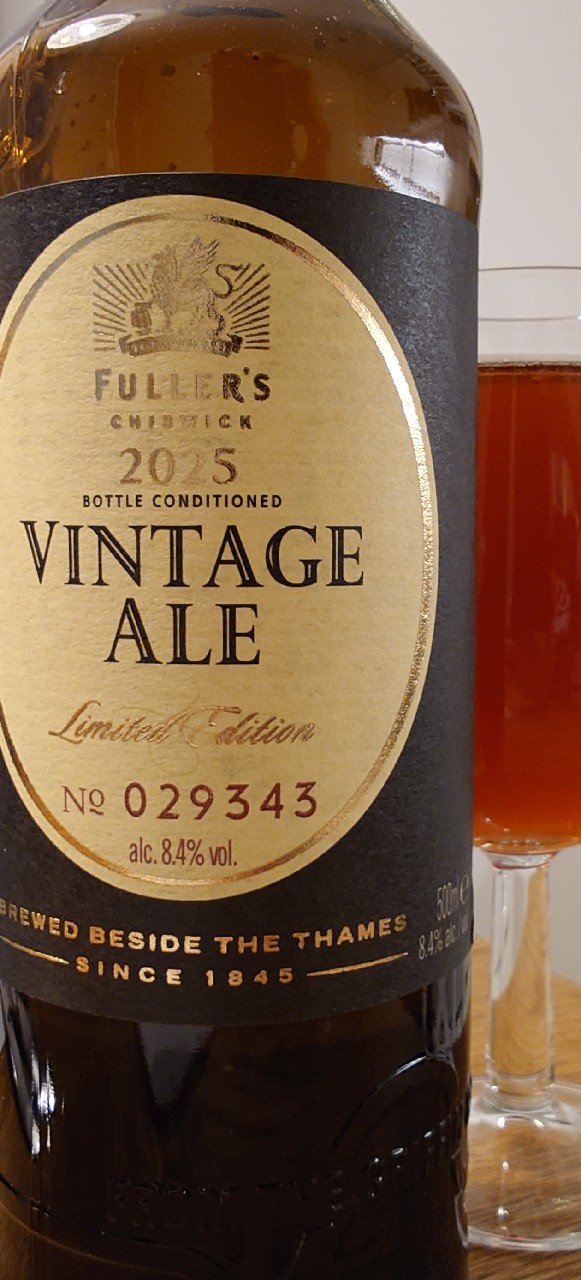 fuller's vintage ale 2025, Fuller's Griffin Brewery (Asahi Breweries)