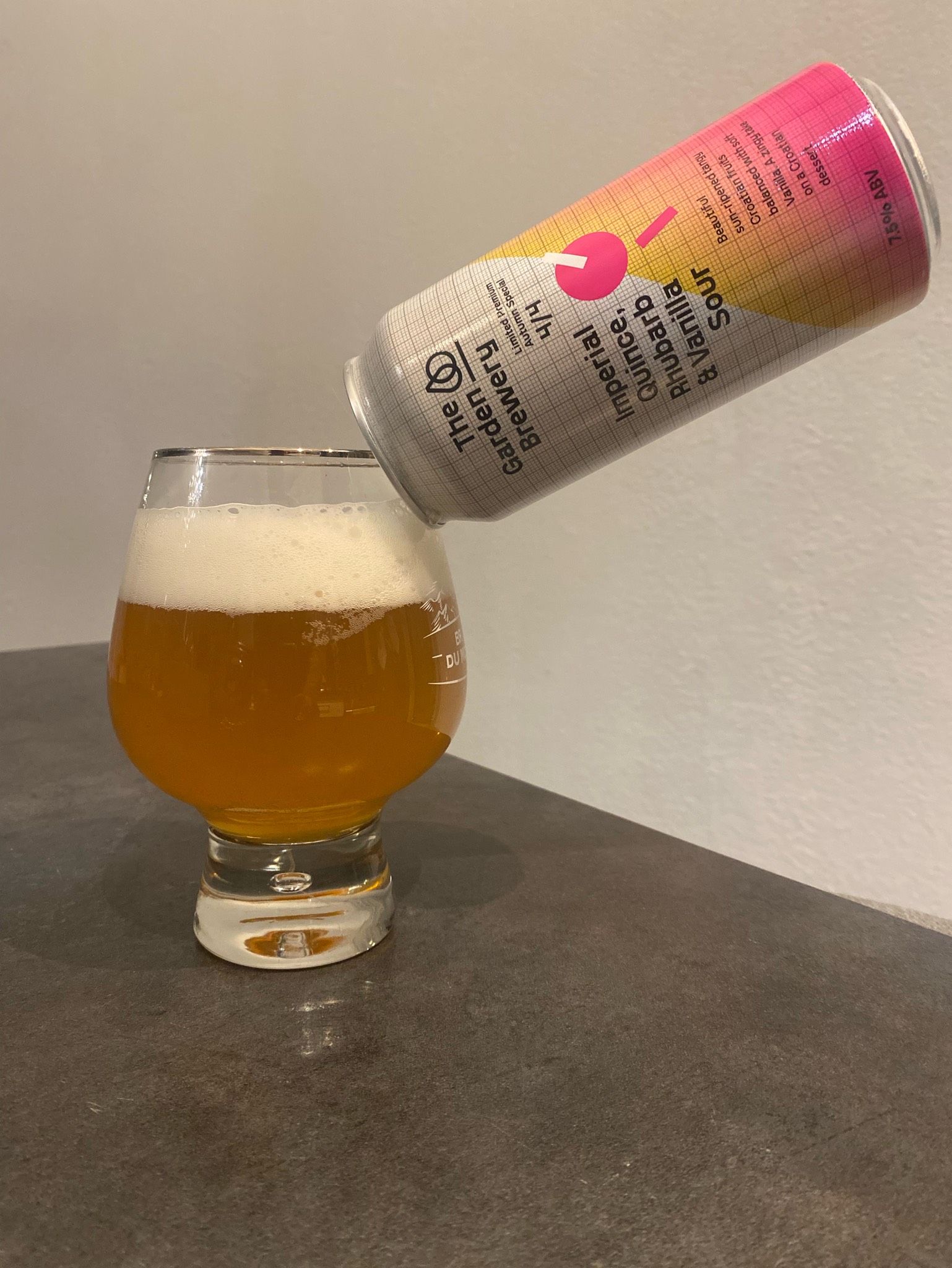 Limited... Imperial Quince Rhubarb & Vanilla Sour, The Garden Brewery