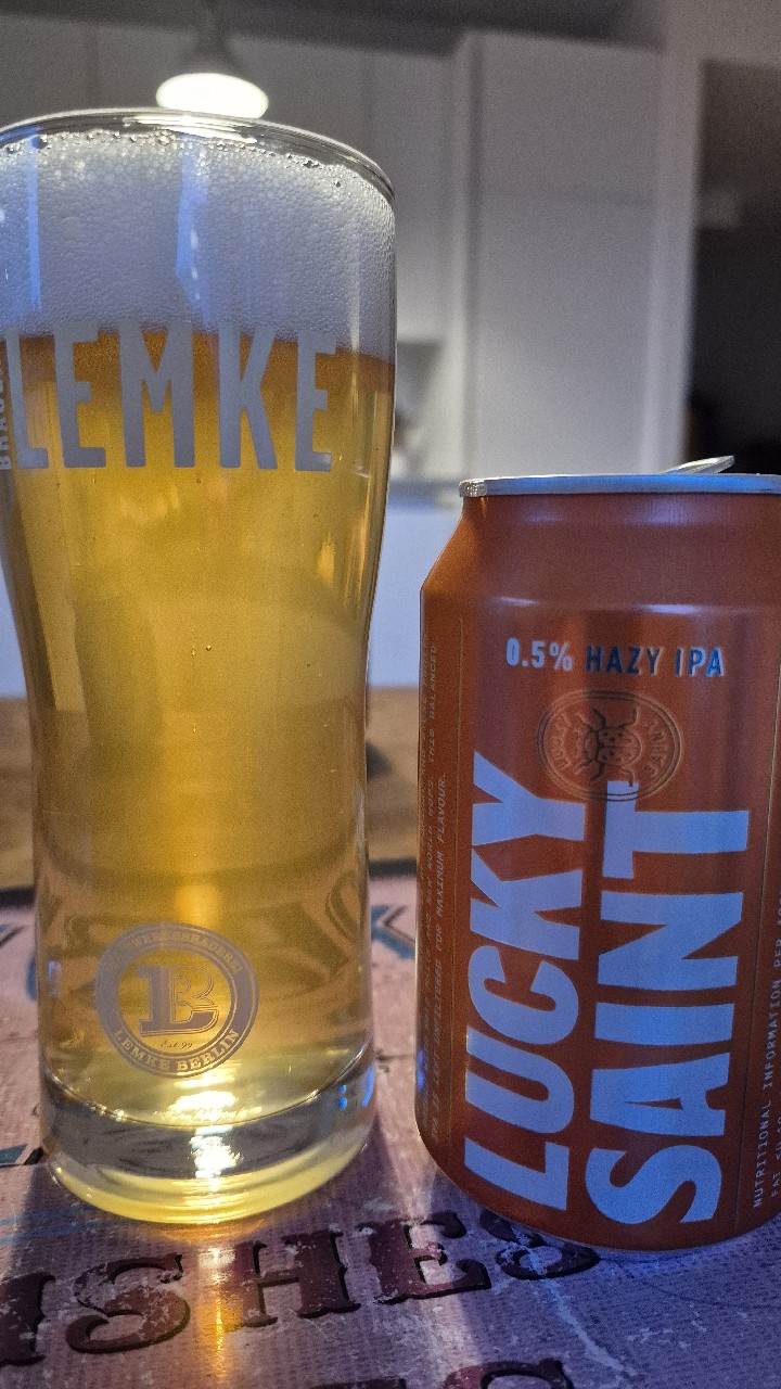 Lucky Saint 0.5% Hazy IPA, Lucky Saint