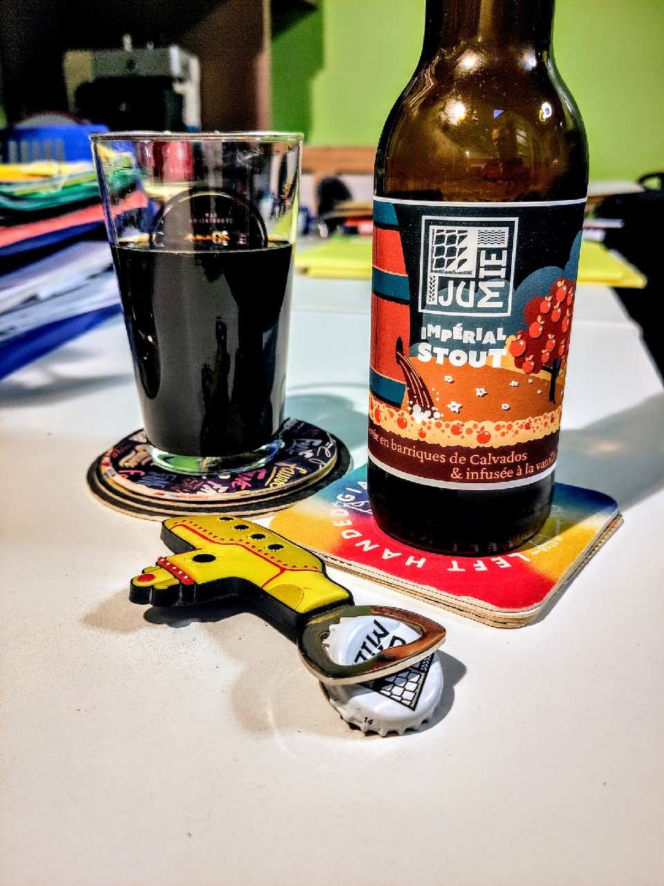 Impérial Stout Élevée En Barriques De Calvados & Infusée À La Vanille, Brasserie Jumie