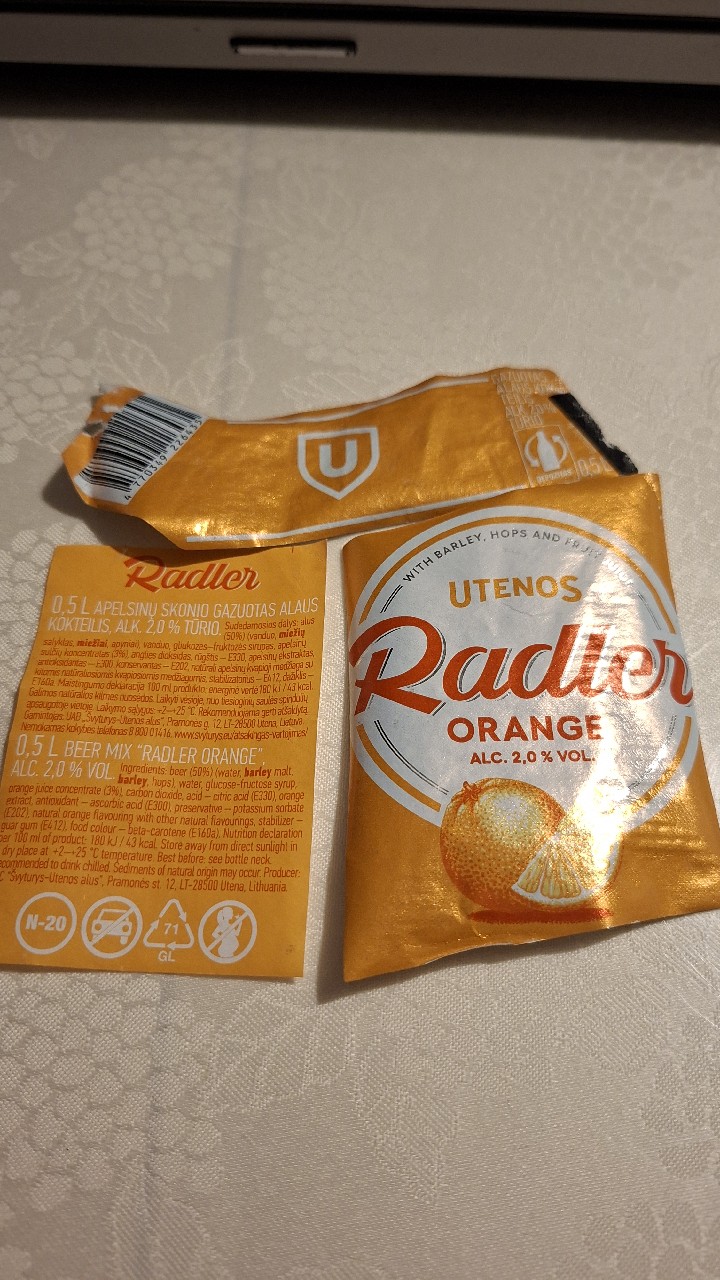 Utenos Radler Orange, Lithuania