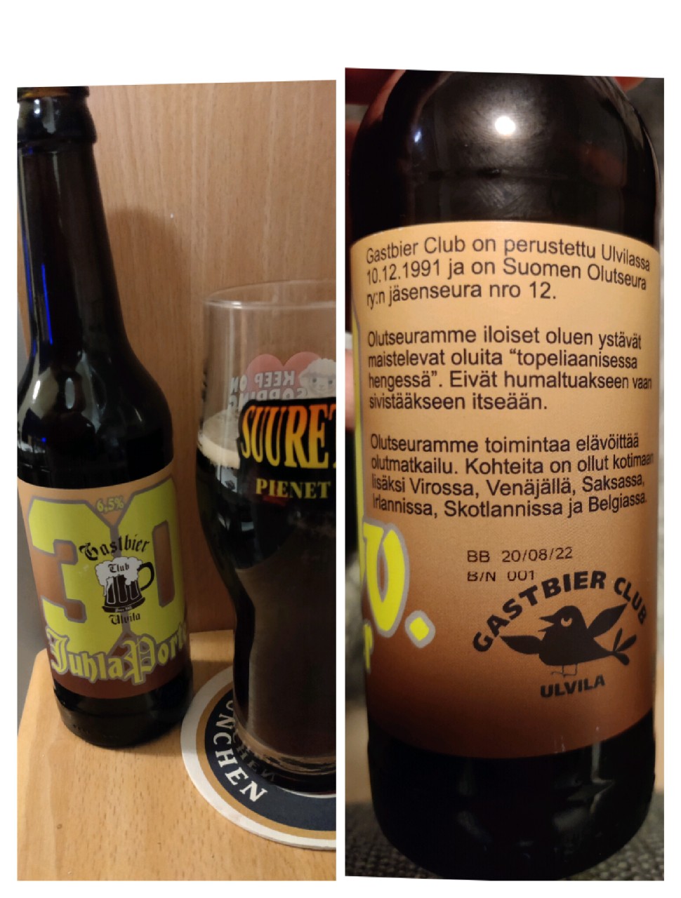 Gastbier Club 30V JuhlaPorter, Linden Brewery