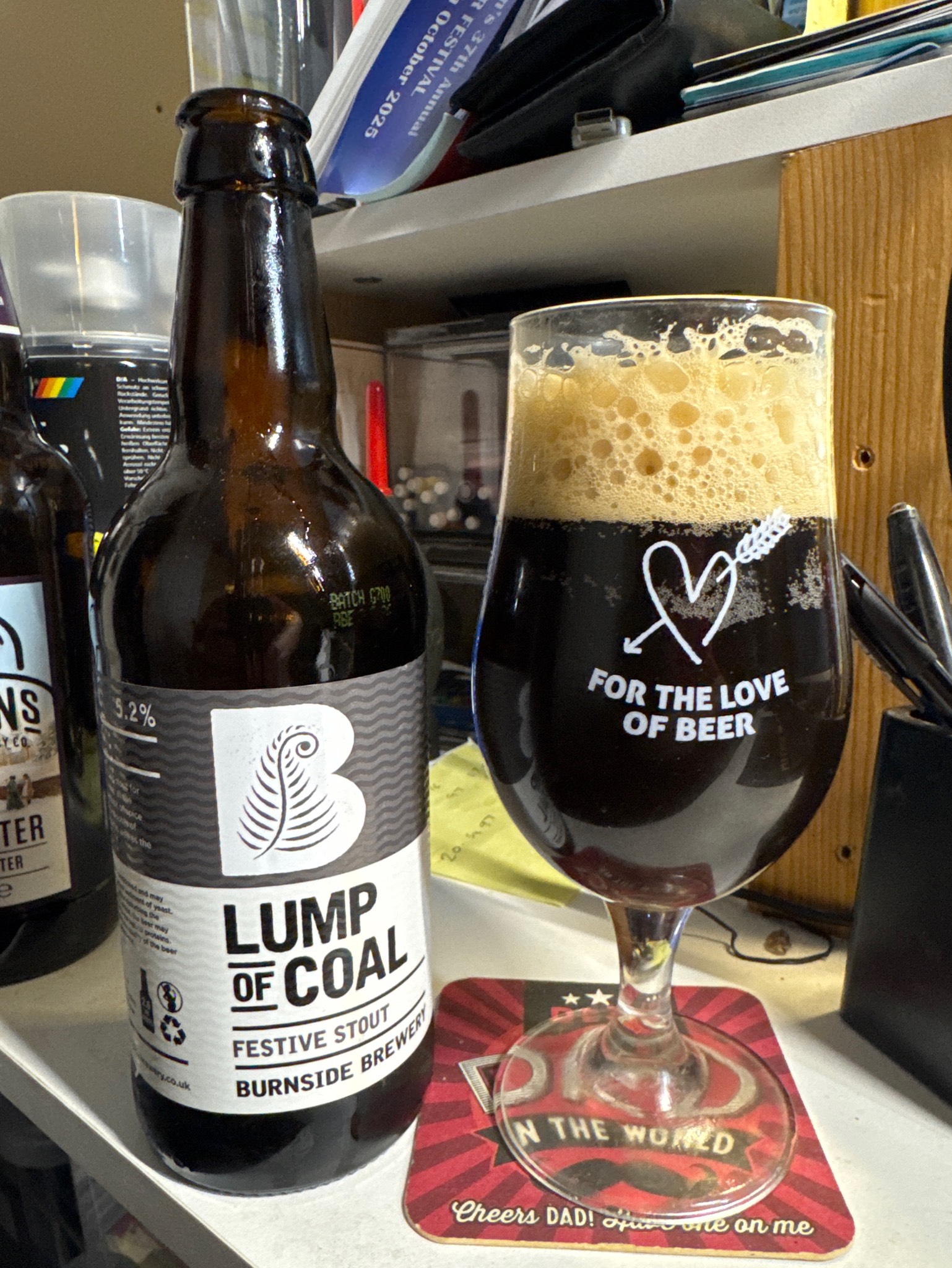 lump of coal, Burnside Brewery (UK)