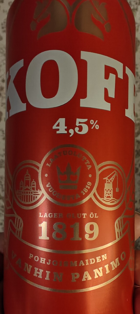 KOFF 4.5%, Sinebrychoff (Carlsberg Group)