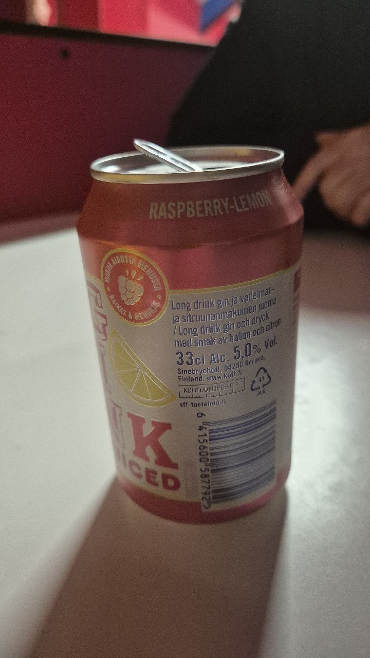 KOFF Long Drink Juiced Raspberry-Lemon, Finland
