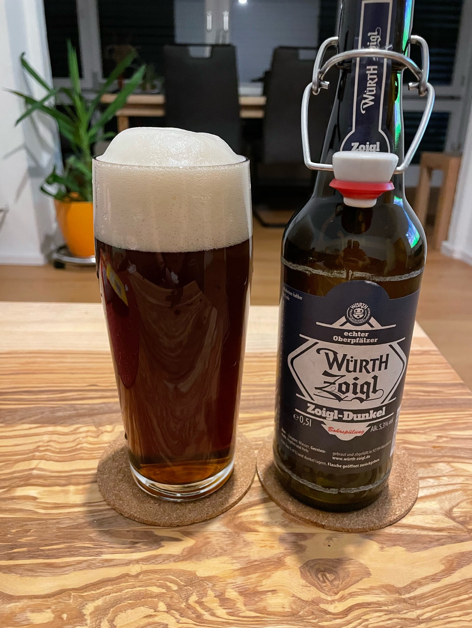Dunkles Zoiglbier, Privat-Brauerei Würth