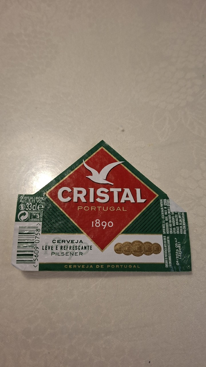 Cristal Pilsener, Portugal