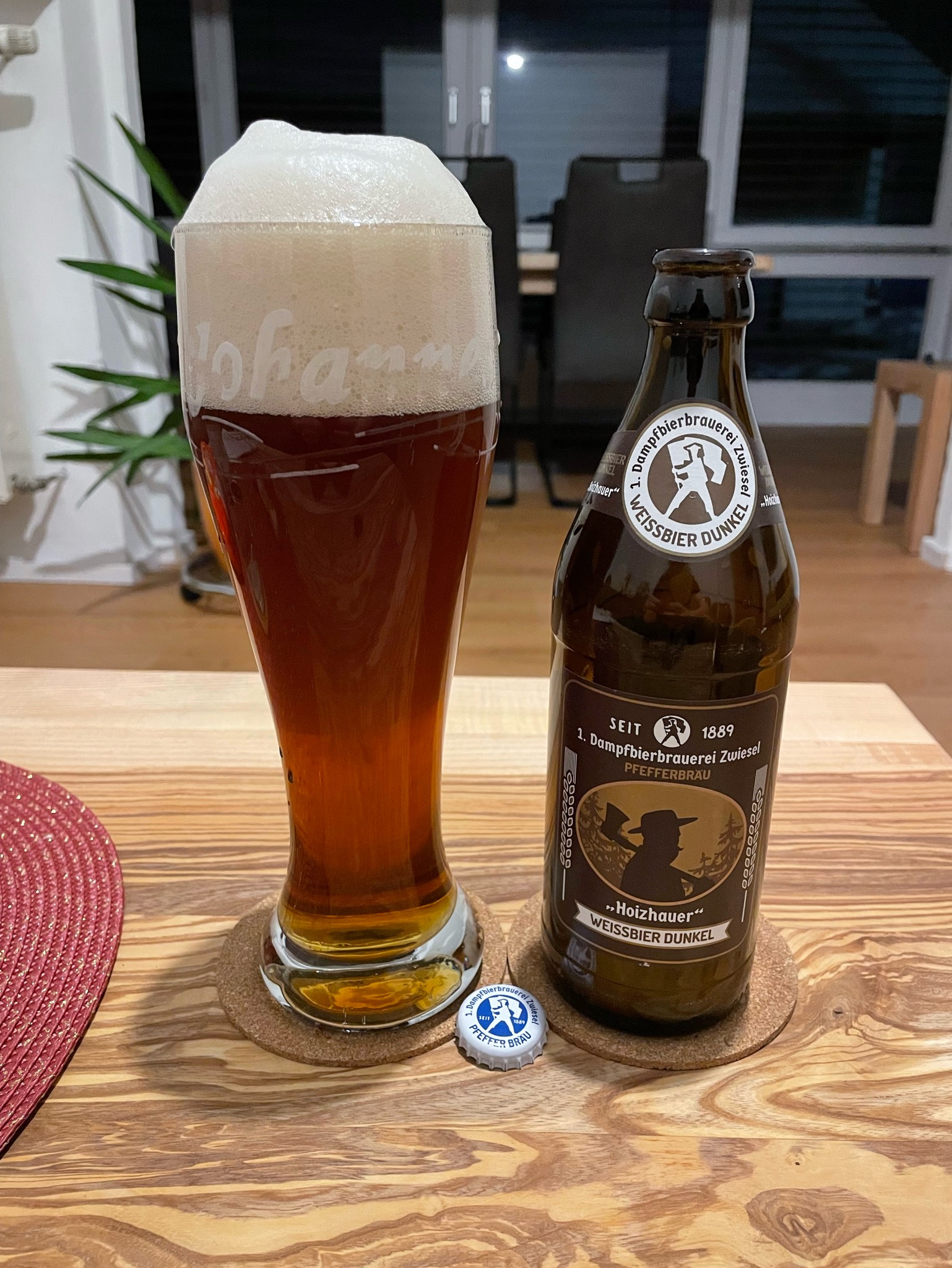 Hoizhauer Weissbier Dunkel, Dampfbierbrauerei Zwiesel