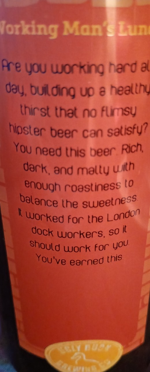 Working Man's Lunch, Ugly Duck Brewing Co.