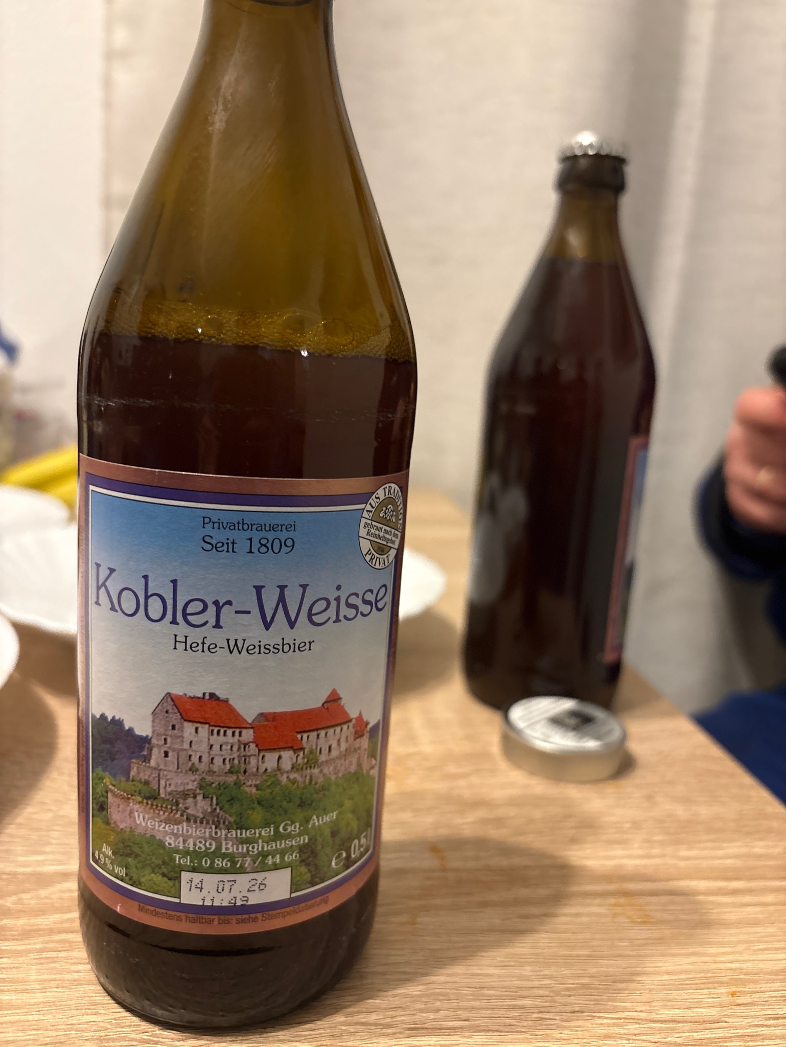 Kobler-Weisse, Weizenbierbrauerei Gg. Auer