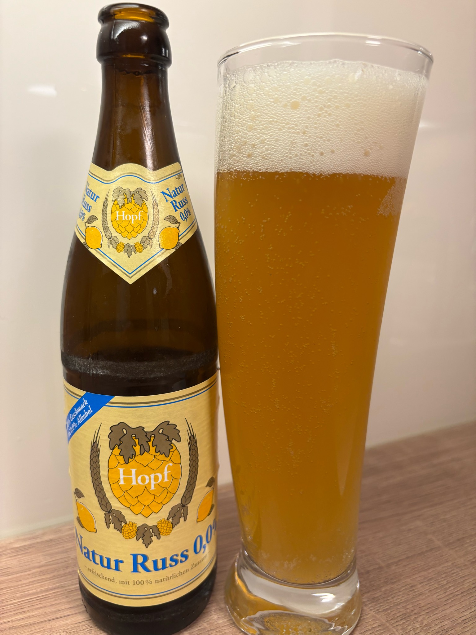 Natur Russ 0,0%, Weissbierbrauerei Hopf