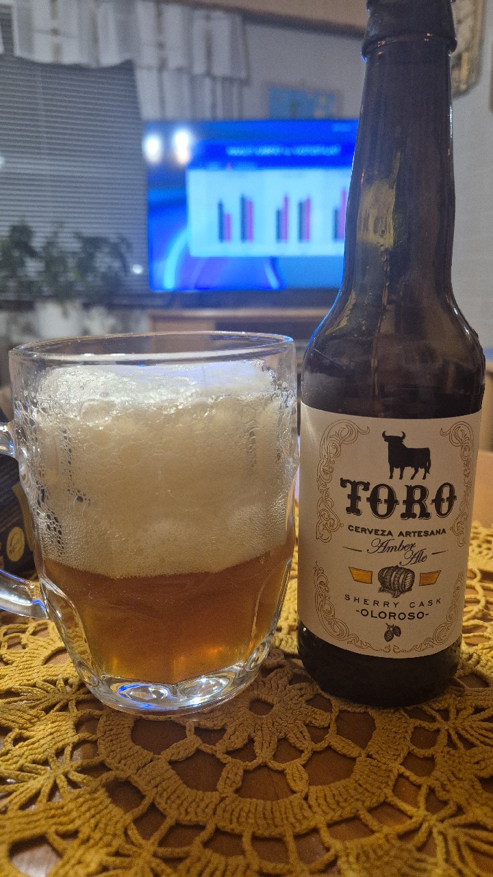 Toro Cerveza Artesana Amber Ale Sherry Cask Oloroso, Cerveza Mica