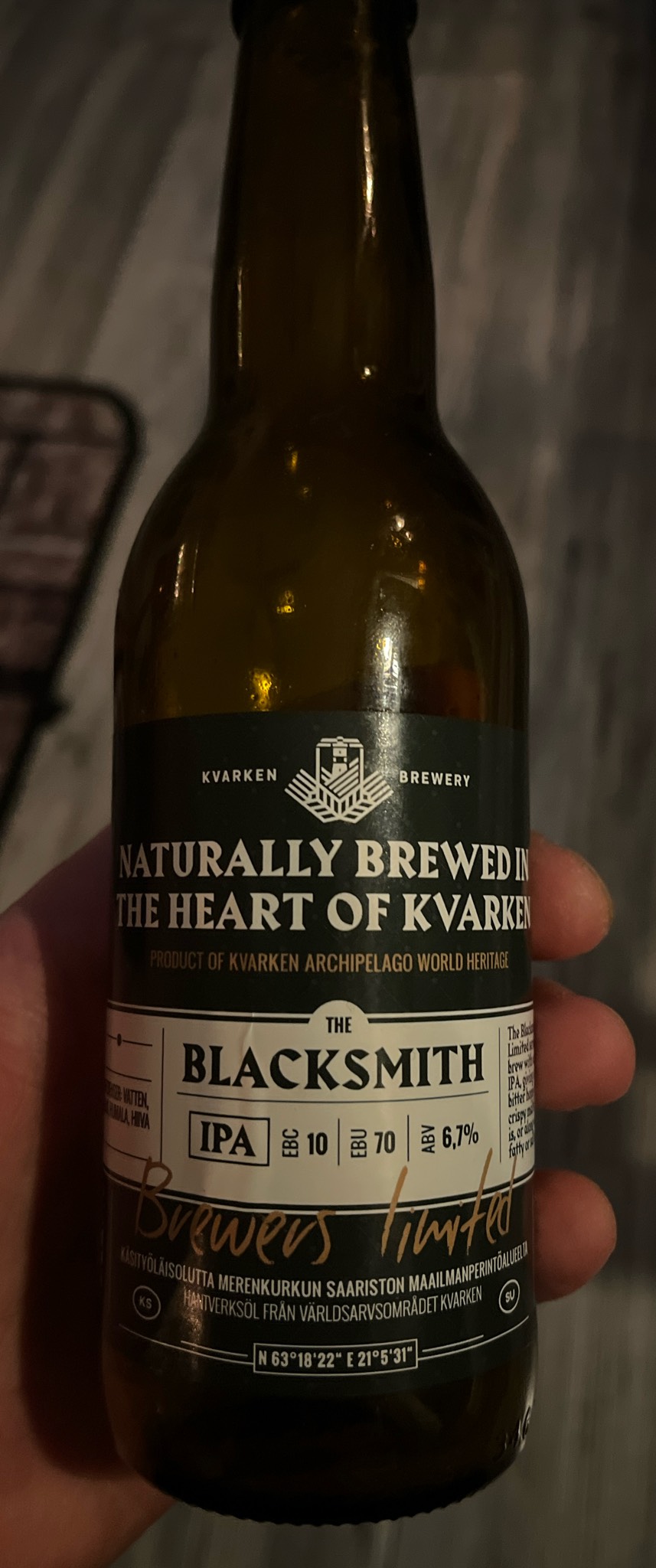 Blacksmith IPA, Finland