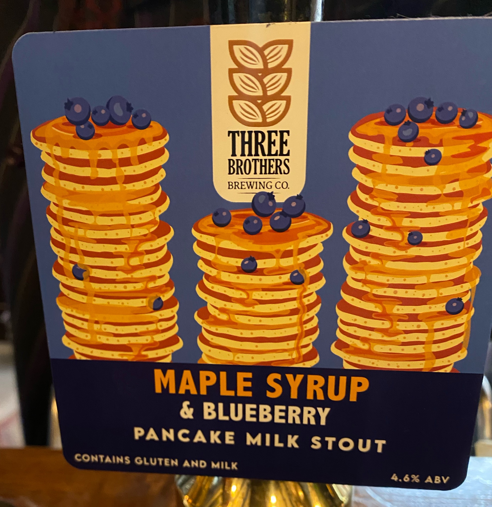 Maple Syrup & Bluebarry Pancake, Three Brothers Brewing Co