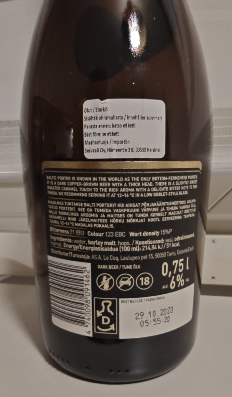 Baltic Porter, Estonia