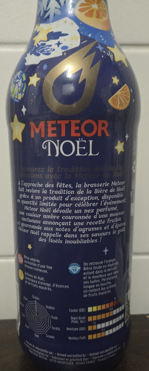 Meteor Bière De Noël, Brasserie Meteor