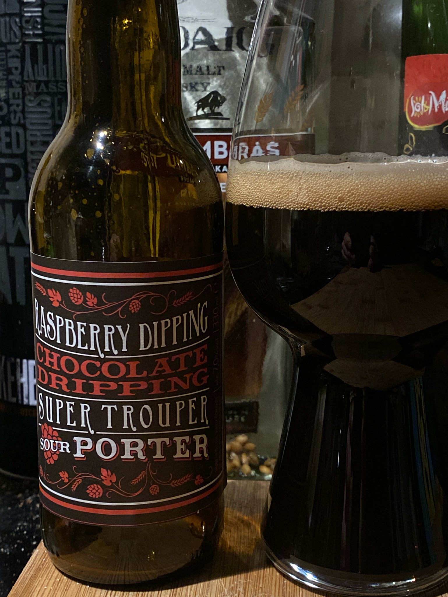 Raspberry Dipping Chocolate Dripping Super Trouper Porter, The Flying Dutchman Nomad Brewing Company