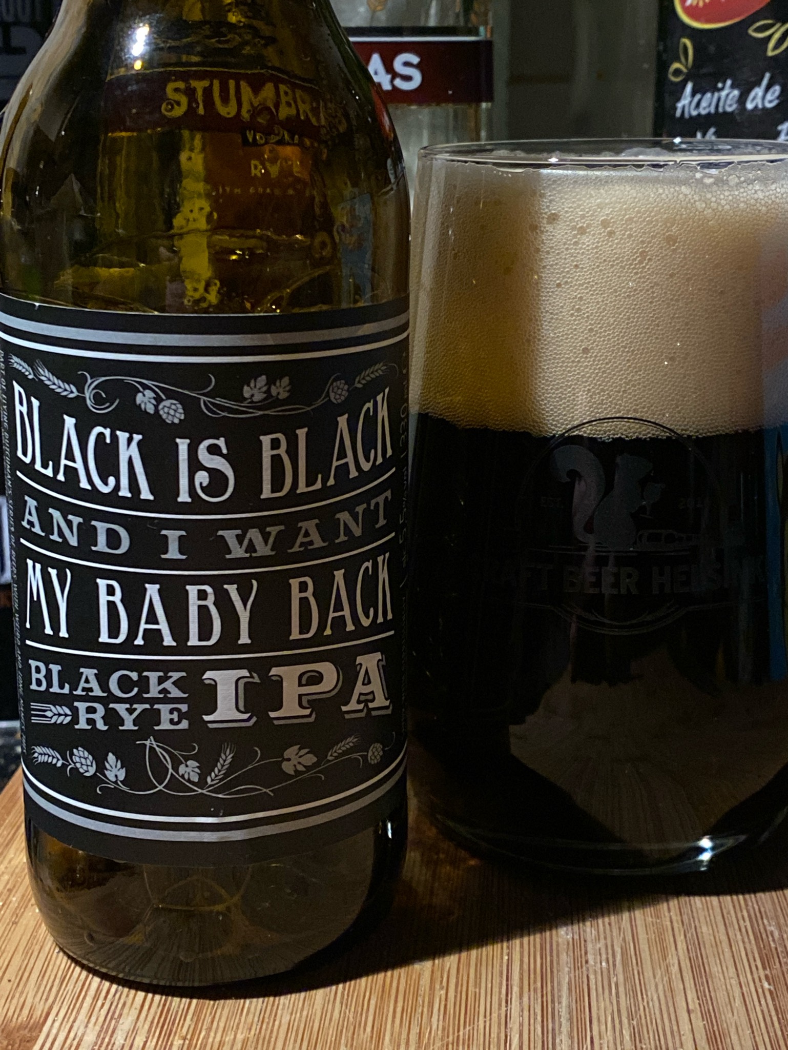 Black Is Black and I Want My Baby Back Black Rye IPA, The Flying Dutchman Nomad Brewing Company