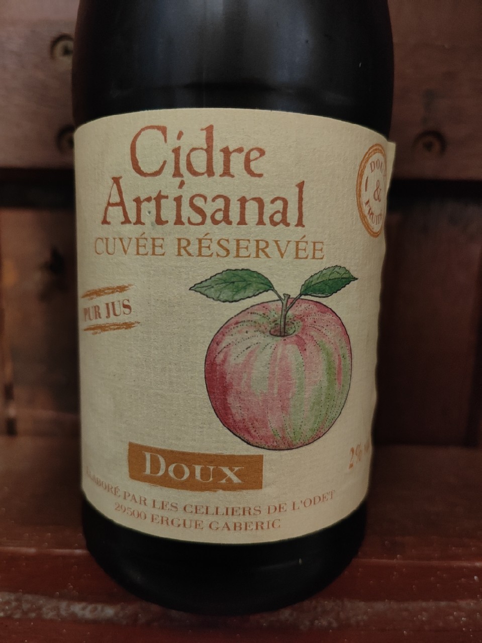 Cidre Artisanal Cuvée Réservée Doux, Les Celliers Associés
