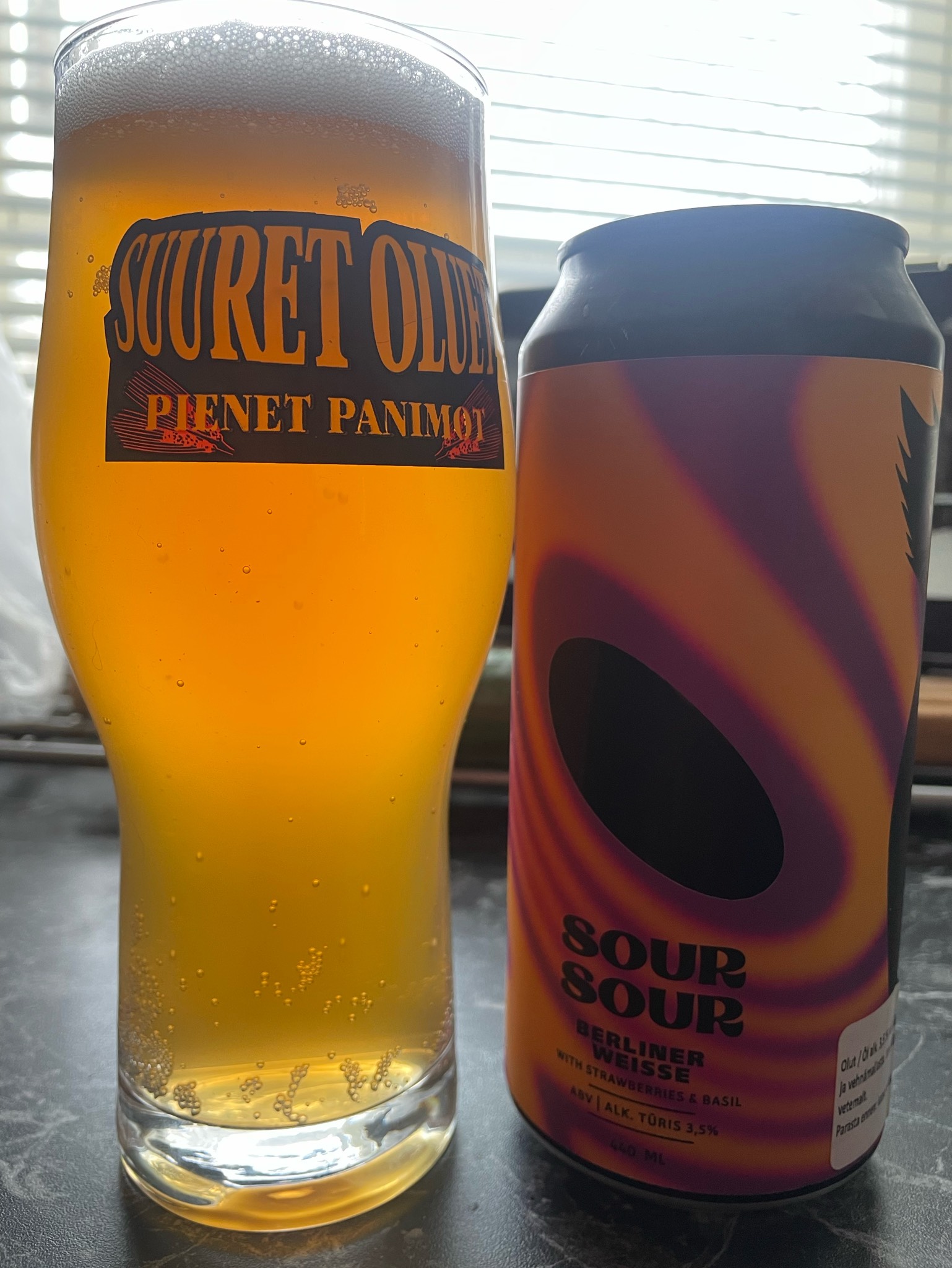 Sour Sour Berliner Weisse with Strawberries & Basil, Genys Brewing Co.