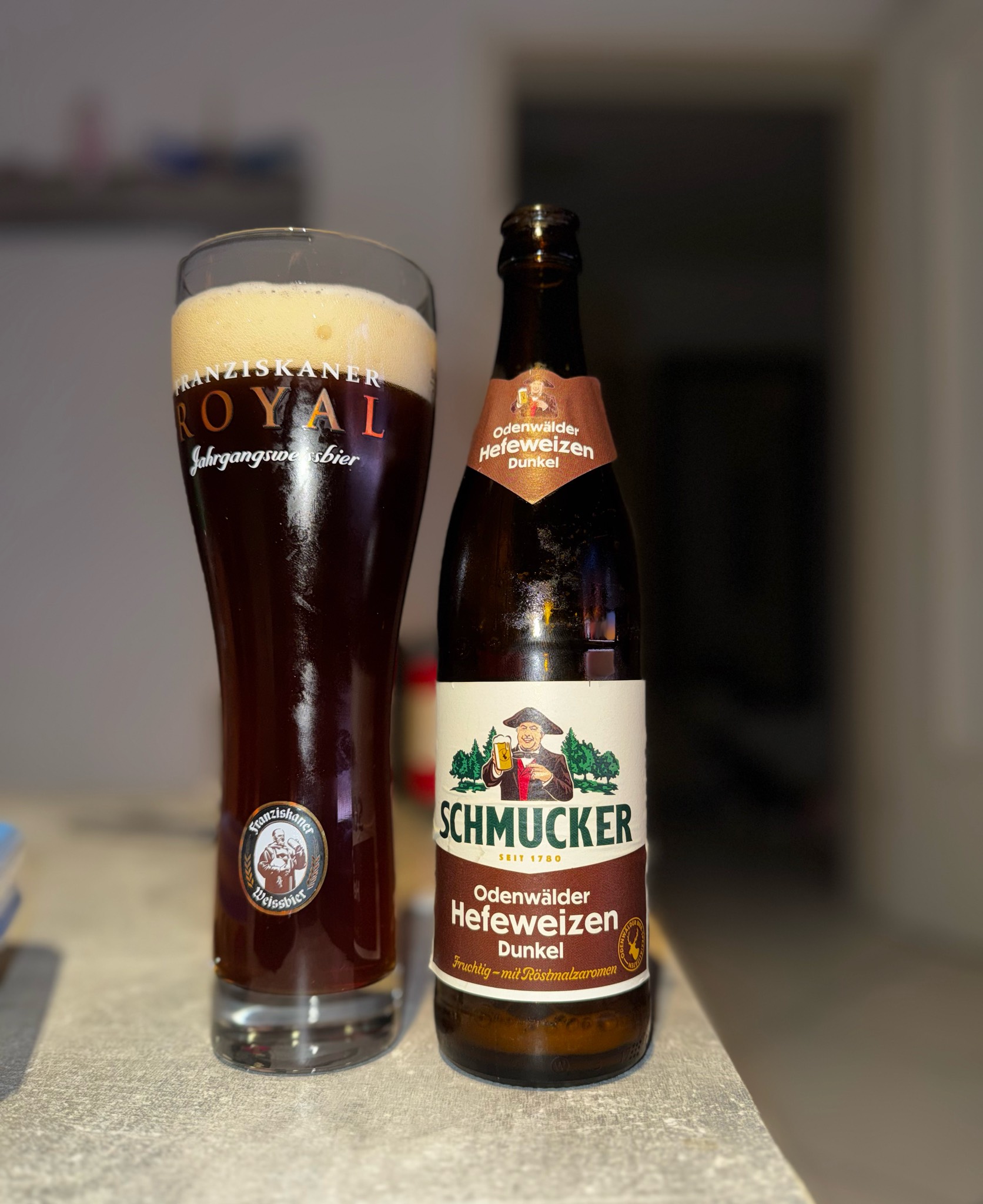 Schmucker Hefeweizen dunkel, Privat-Brauerei Schmucker