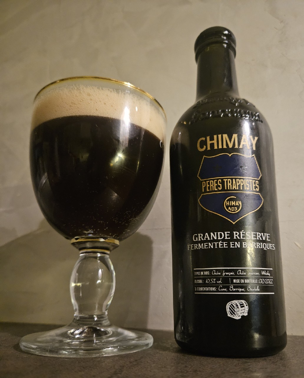 Chimay Grande Réserve Fermentée en Barriques - Chêne Français, Chêne Américain, Whisky (2022), Bières de Chimay