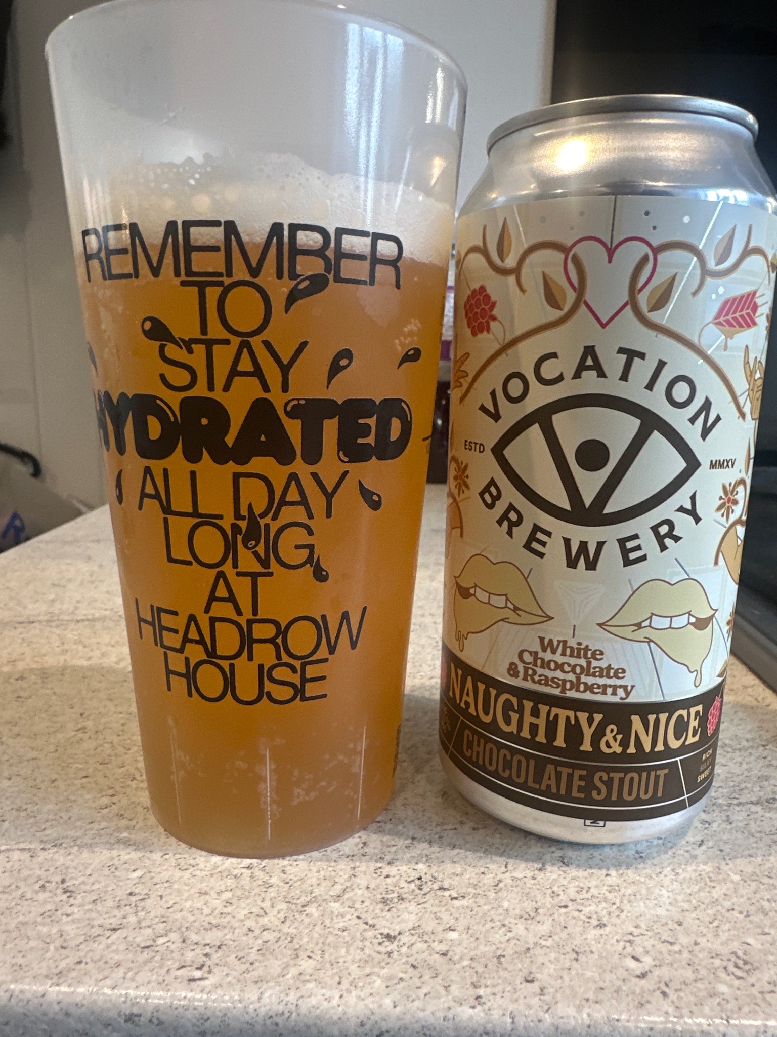 Naughty & Nice - White Chocolate & Raspberry Stout, Vocation Brewery