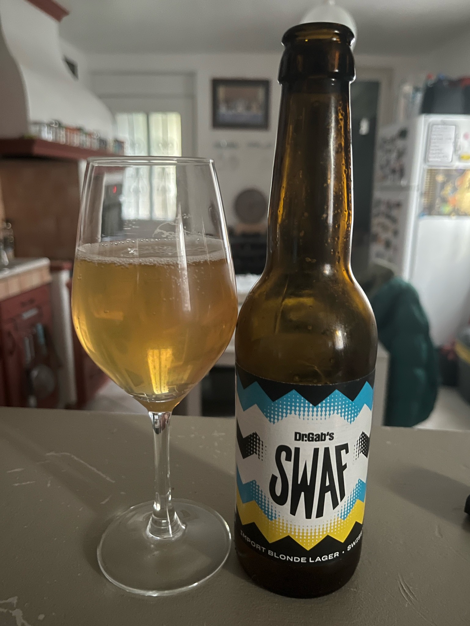 Dr. Gab's Swaf import blonde lager, Brasserie Docteur Gab's