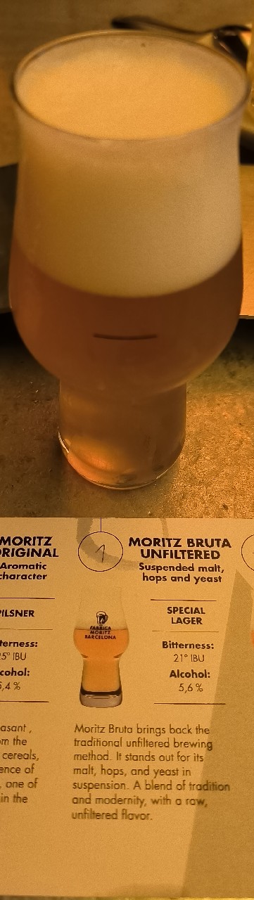 MORITZ BRUTA sense filtrar, Cervezas Moritz
