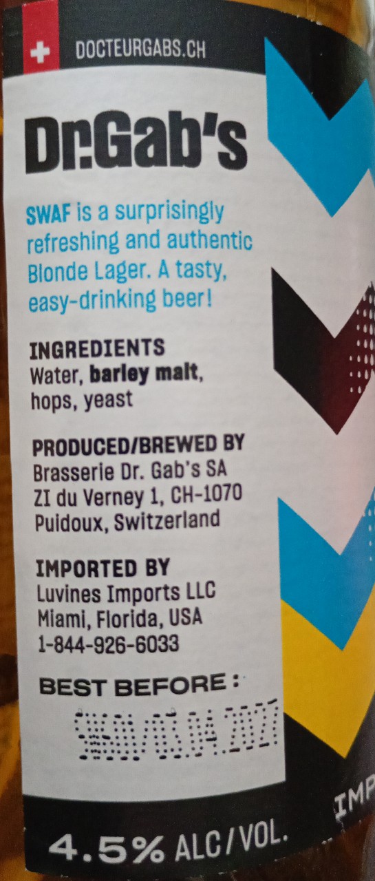 Swaf, Brasserie Docteur Gab's