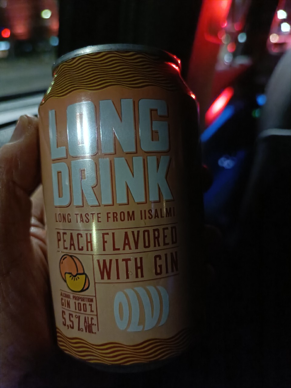 OLVI Long Drink Peach, Finland
