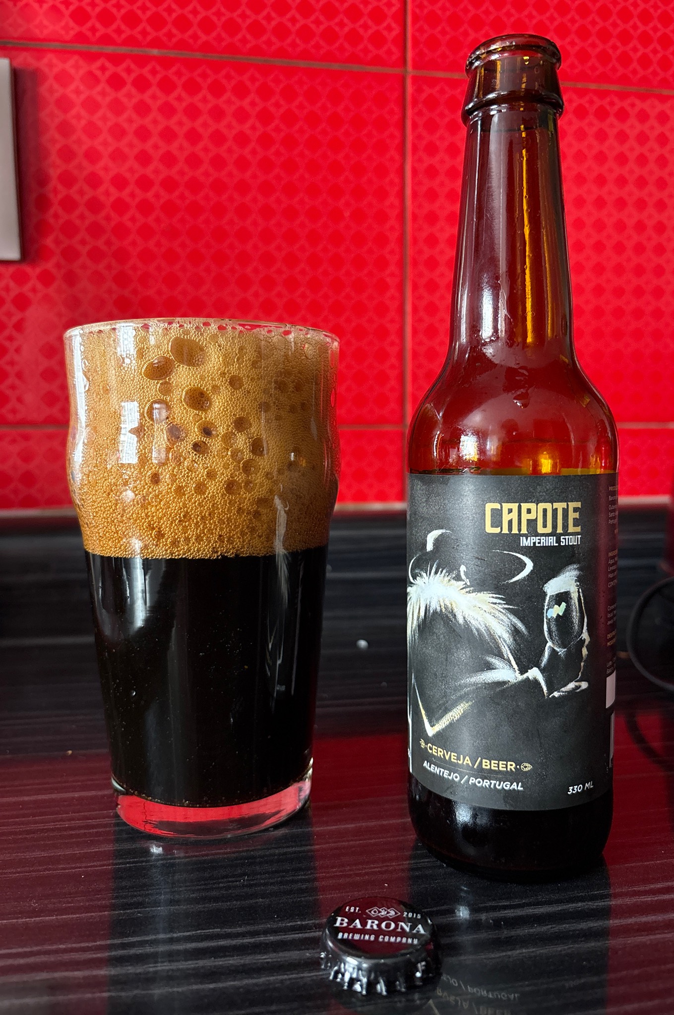 Capote imperial stout, Barona Brewing Company