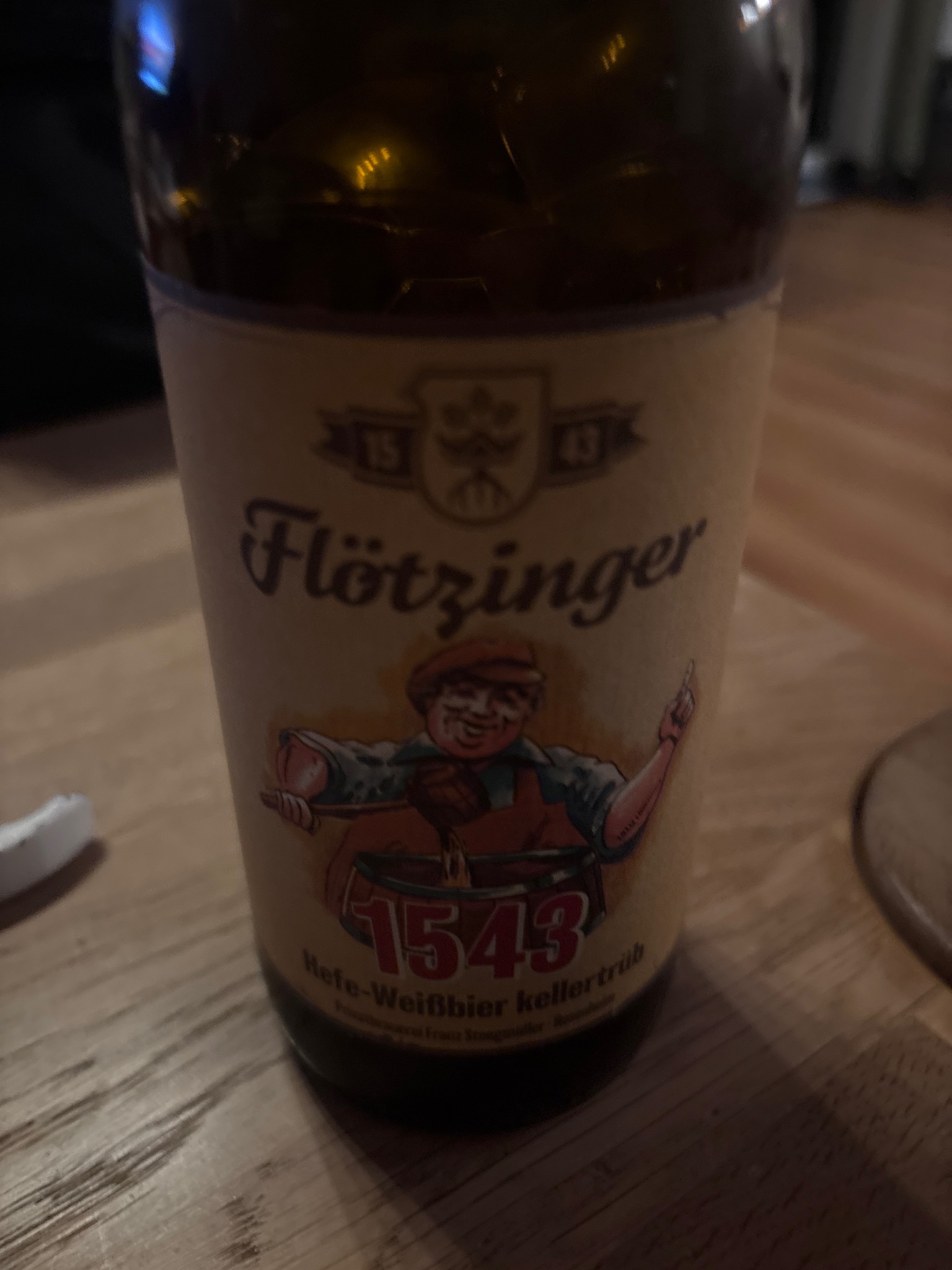 1543 Hefe-Weißbier Kellertrüb, Flötzinger Brauerei Franz Steegmüller GmbH & Co. KG