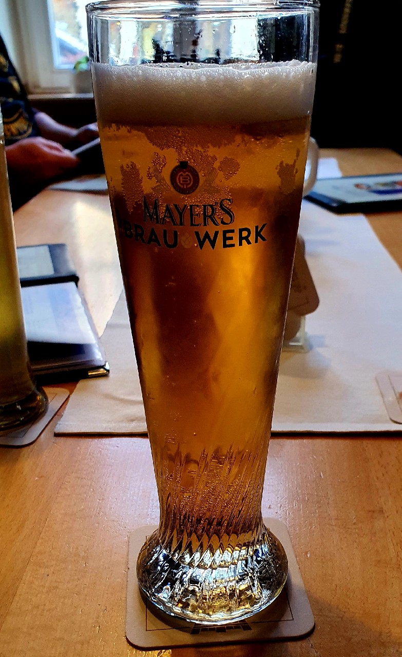 Mayers Beräu Kristall Weizen, Privatbrauerei Gebr. Mayer