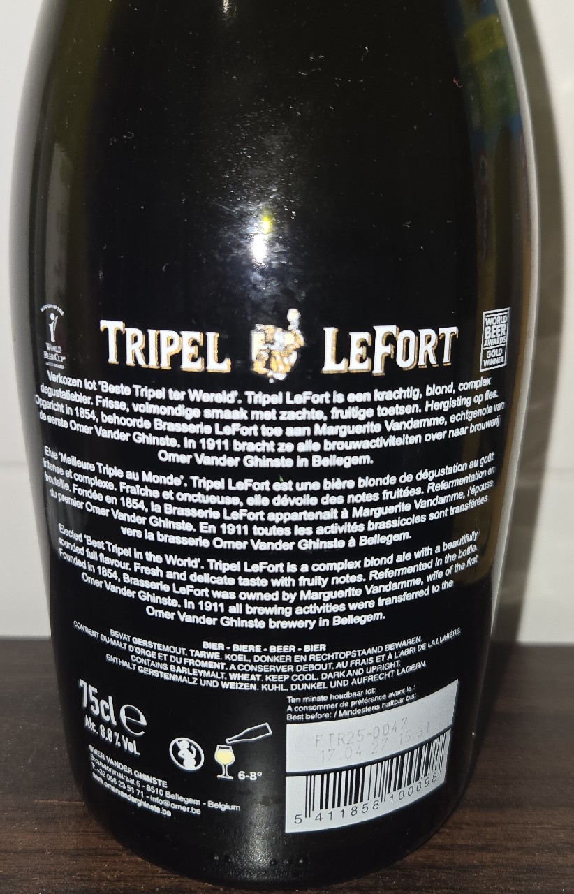 Tripel LeFort, Brouwerij Omer Vander Ghinste