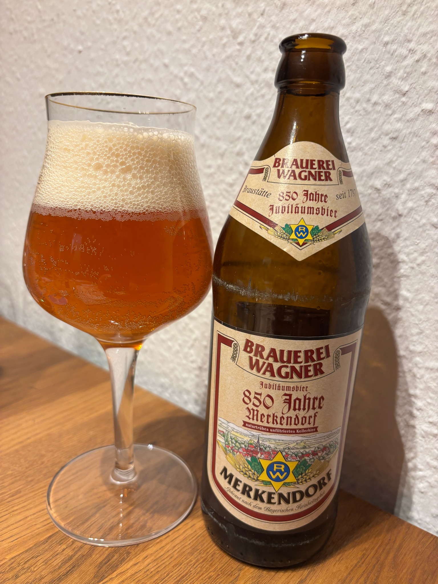 Jubiläumsbier 850 Jahre Merkendorf, Brauerei Wagner Merkendorf