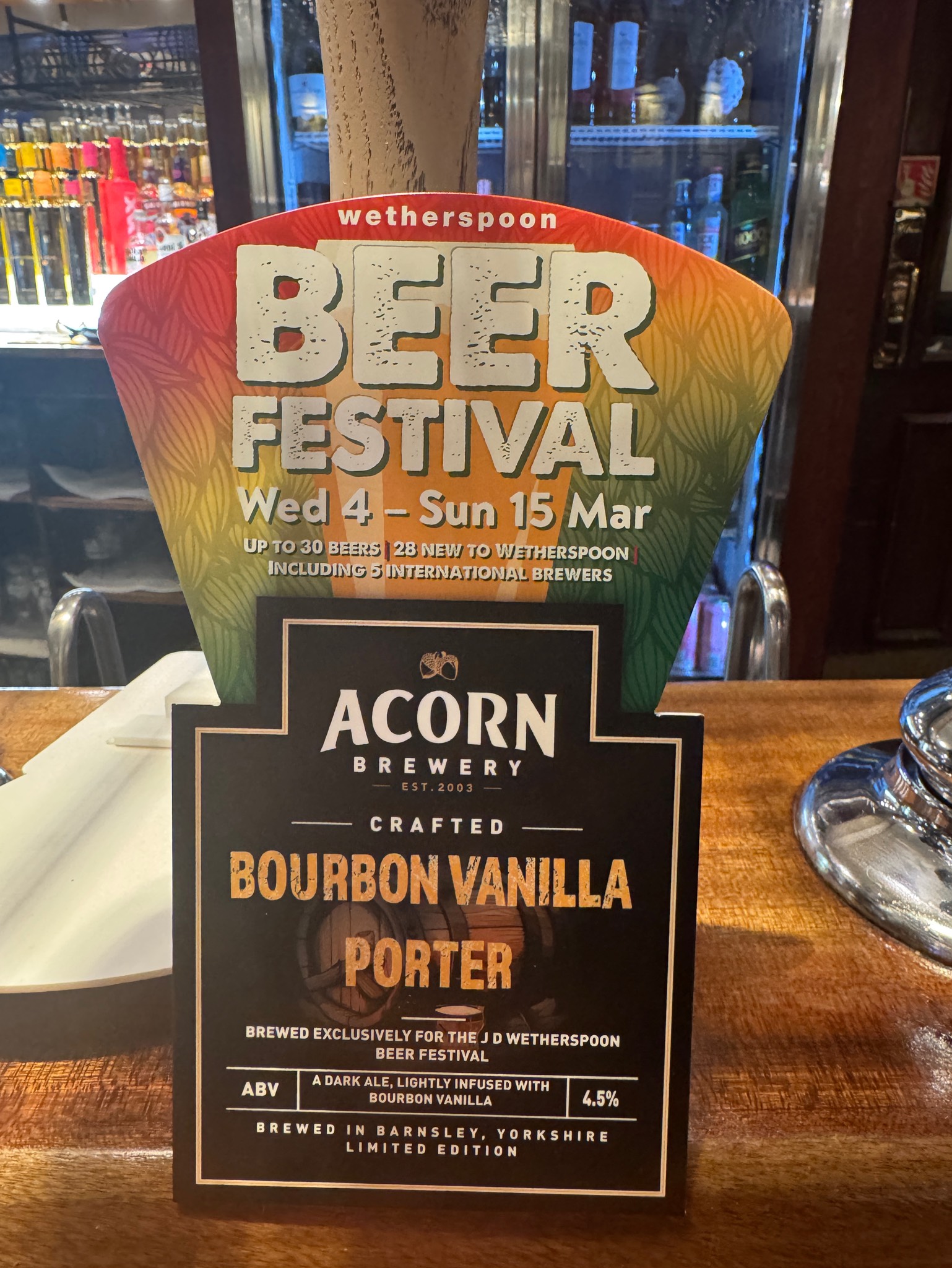 bourbon vanilla porter, Acorn Brewery