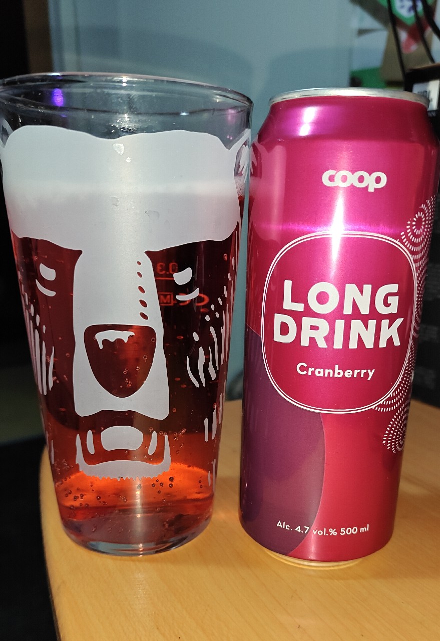 Coop Cranberry Long Drink, Finland