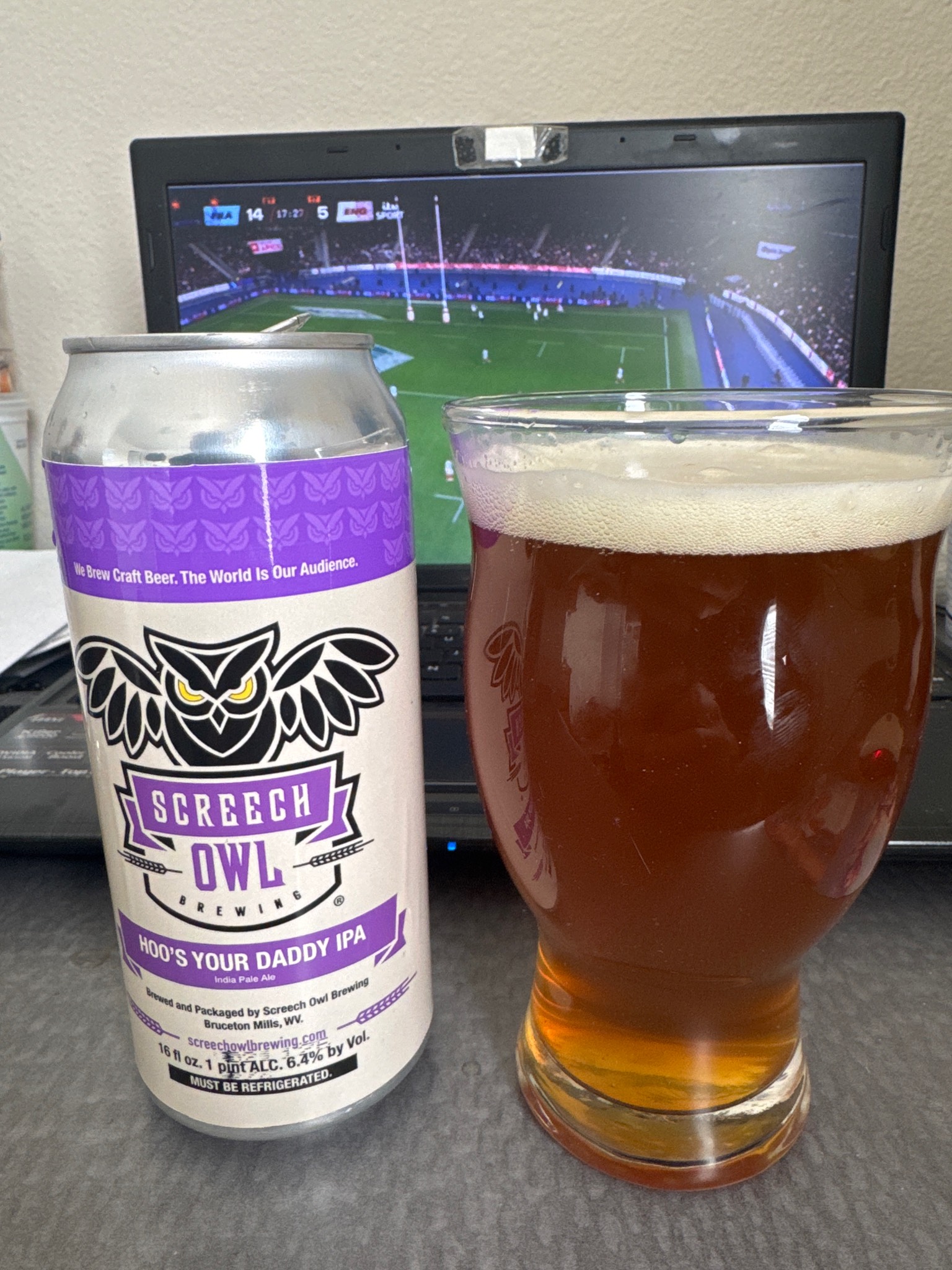 Hoo's your daddy ipa, Screech owl brewing