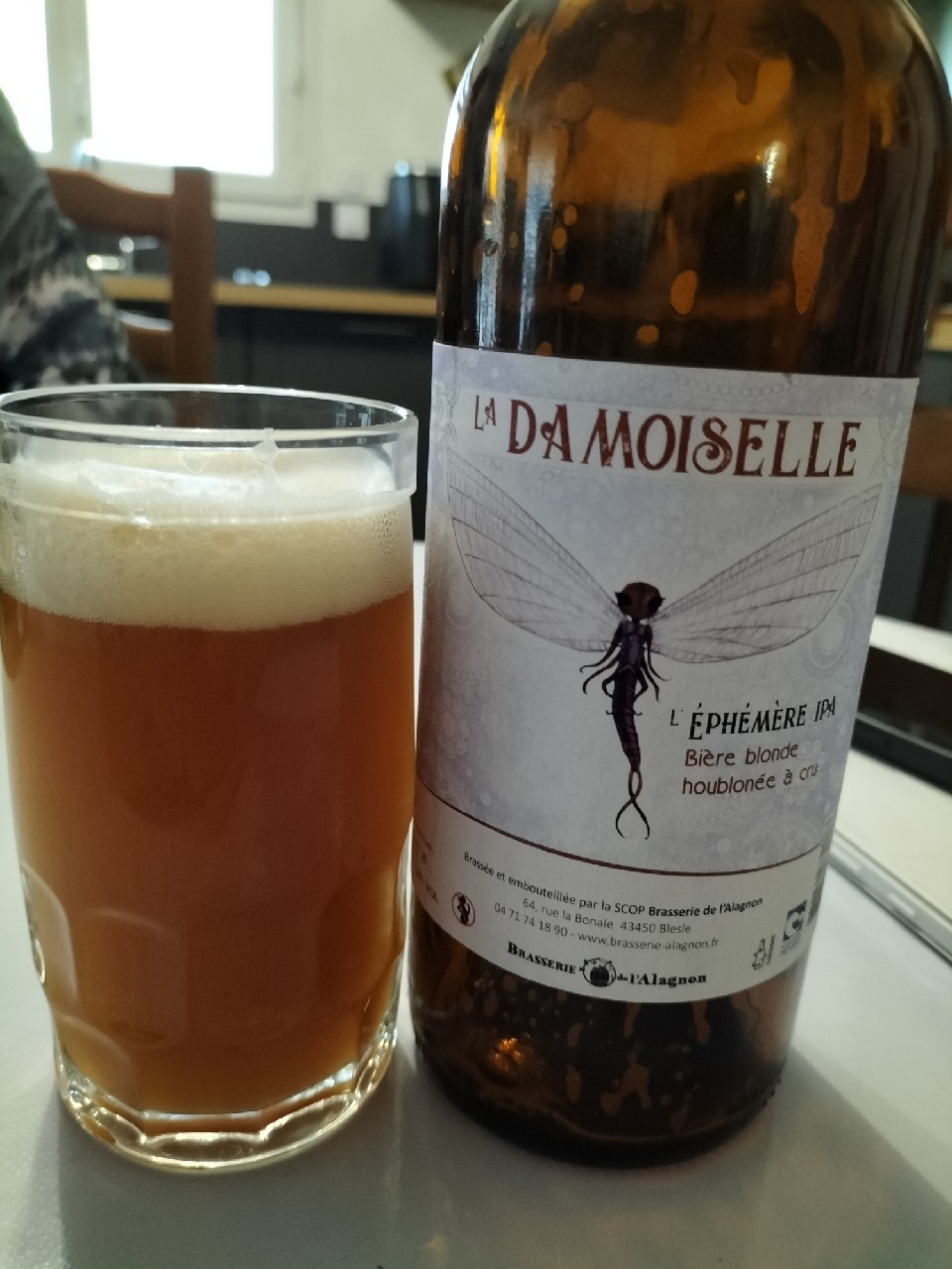 La Damoiselle L'Éphémère Blonde IPA, Brasserie De L'Alagnon