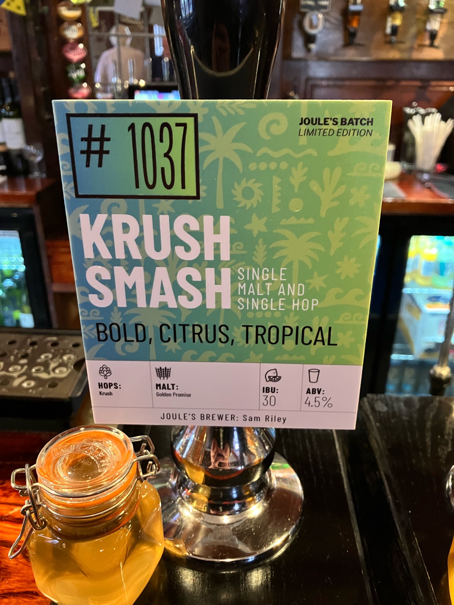 krush smash, Joule's Brewery