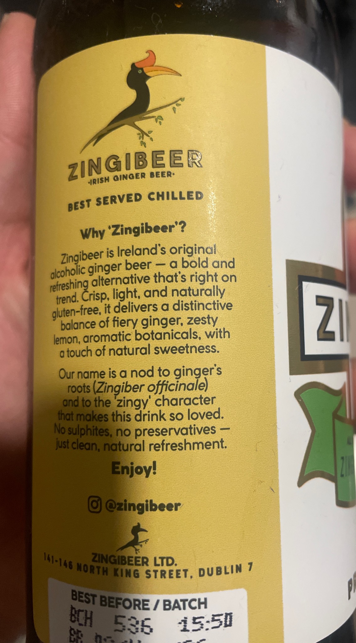 Zingibeer, The Strands Inn Brewery