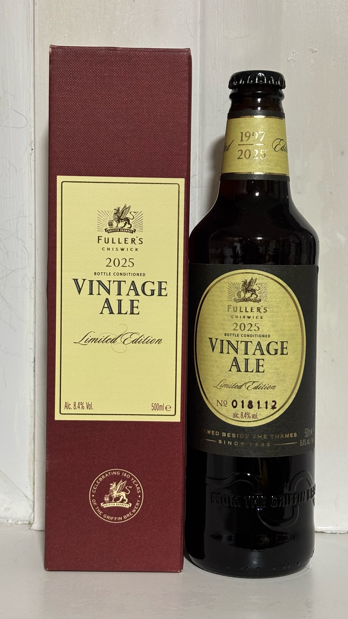 fuller's vintage ale 2025, Fuller's Griffin Brewery (Asahi Breweries)