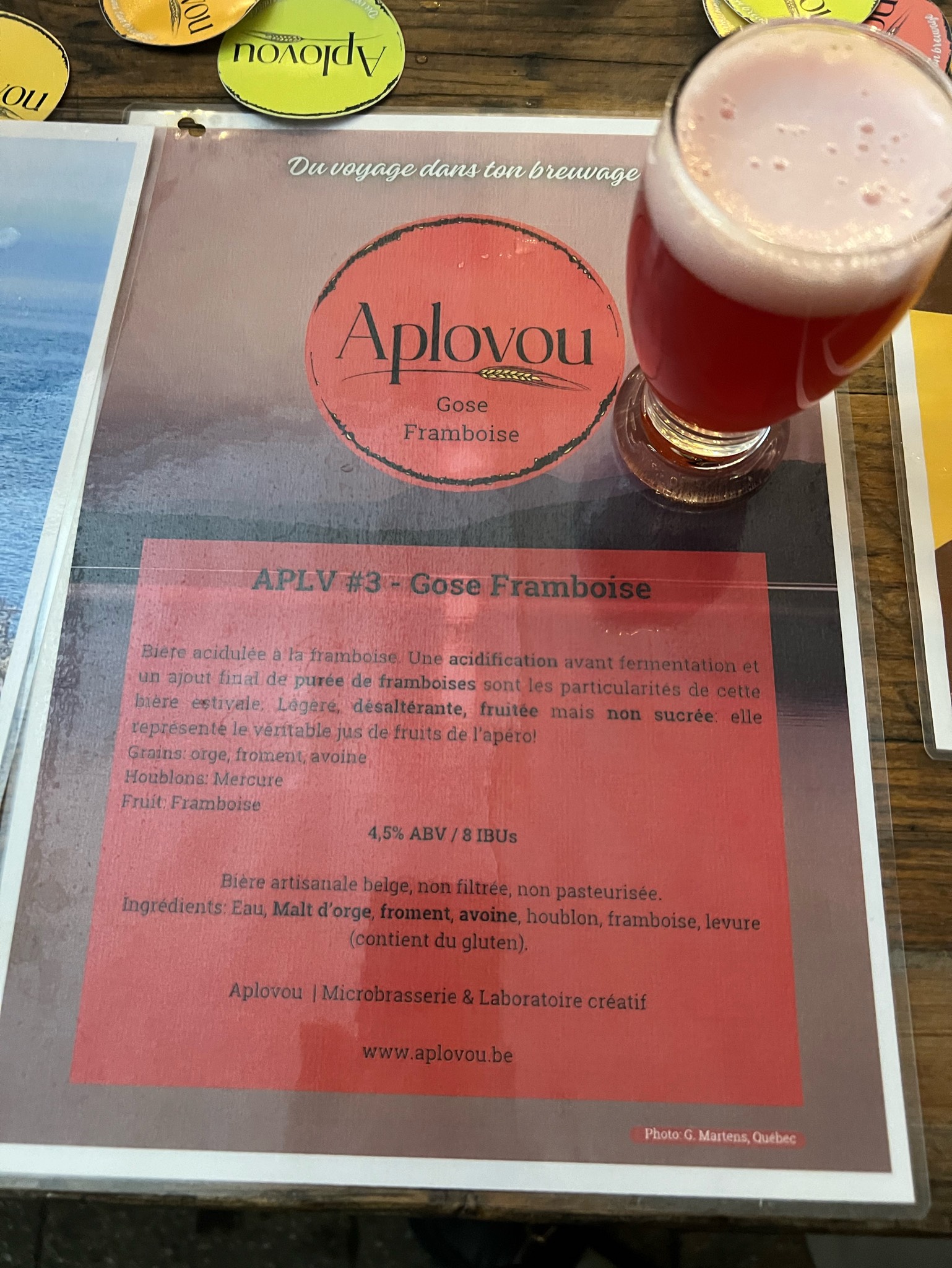 Aplv #3 Gose Framboise, Aplovou