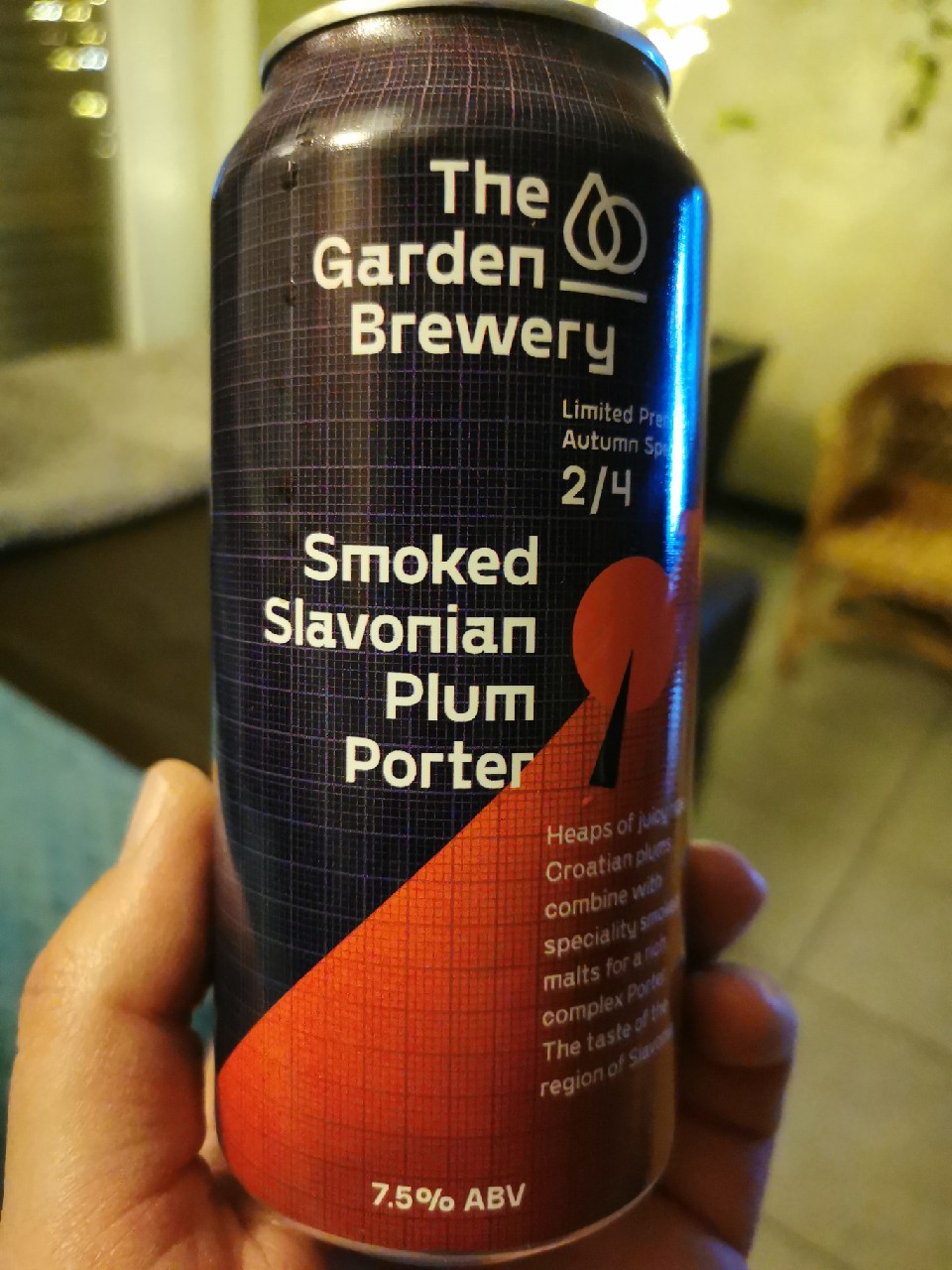 Limited Premium Autumn Special 2/4 Smoked Slavonian Plum Porter, The Garden Brewery