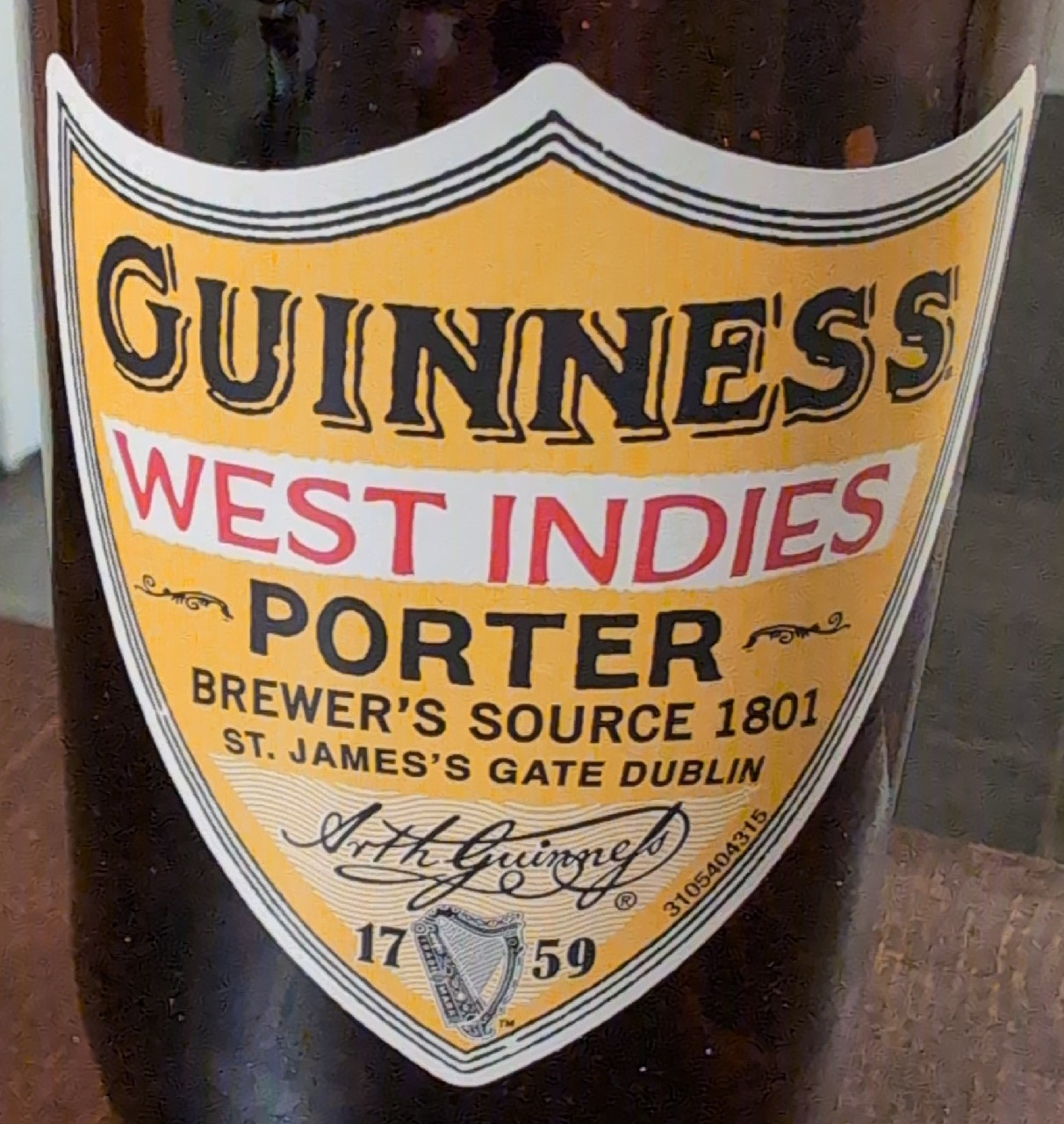 Guinness West Indies Porter, Ireland
